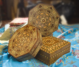 Egyption Wooden Inlay Boxes